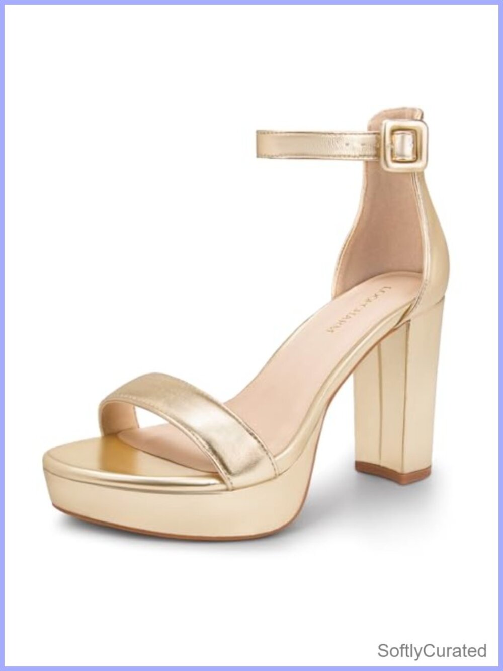 Women's Chunky Platform Heeled Sandals 4 Inch Block Heels Ankle Strap